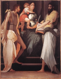 Madonna Enthroned between Two Saints by Rosso Fiorentino