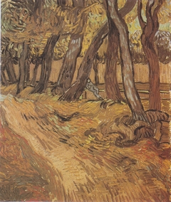 Garden of Saint-Paul Hospital with Figure by Vincent van Gogh