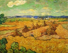 Wheatfield with Sheaves and Reapers by Vincent van Gogh