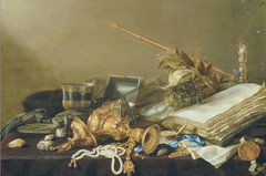 Vanitas Still Life with Overturned Gilded Cup and Chain by Pieter Claesz