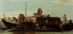 Venetian Post Boat by Giovanni Domenico Tiepolo