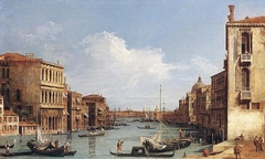 Venice: The Grand Canal from Campo San Vio towards the Bacino by Canaletto