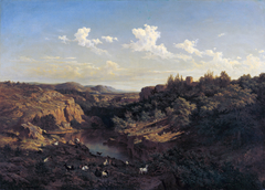 View near Monasterio de Piedra, Aragón by Carlos de Haes