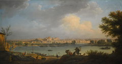 View of Avignon from the Right Bank of the Rhone near the Tour Philippe-le-Bel by Claude-Joseph Vernet