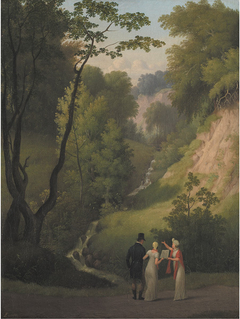 The Devil's Cleft at Liselund Manor. The Island of Møn by Christoffer Wilhelm Eckersberg