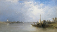 View Of The Thames At Battersea by Thomas Creswick