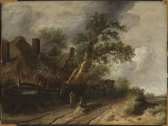 Village-Street (Sandy Path beside Farmhouses) by Roelof Jansz van Vries