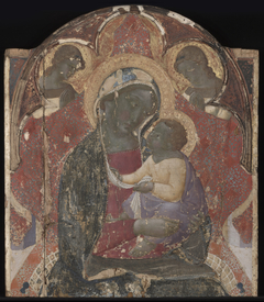 Virgin and Child Enthroned with Two Angel by Bartolomeo Bulgarini