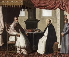 Visita de san Bruno al Papa Urbano II (Zurbarán) by Francisco de Zurbarán