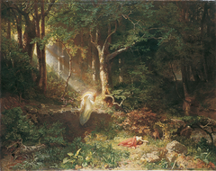 Waldfräuleins Geburt by Emil Jakob Schindler