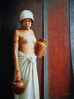 Woman Carrying Vases by Horacio Cardozo