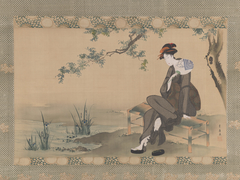 Woman Cooling Herself by Utagawa Toyohiro