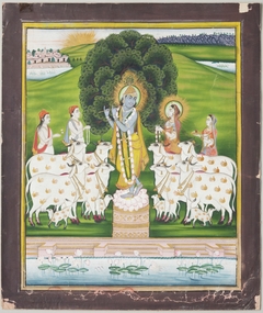 Worship of Krishna and His Flute by Anonymous