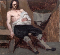 Wounded Man. Study for Fight in an old Farm House by Olaf Isaachsen