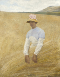 Young Woman Harvesting by Laurits Andersen Ring