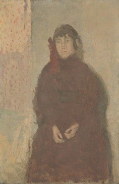 Young Woman in Mulberry Dress by Gwen John