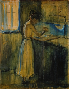 Young Woman Washing herself by Edvard Munch