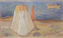 Young Women on the Beach (The Reinhardt Frieze) by Edvard Munch