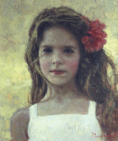 "Portrait of a little girl" by Οδυσσέας Οικονόμου