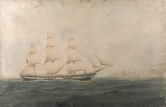 A clipper near the Needles by John Clayton Adams