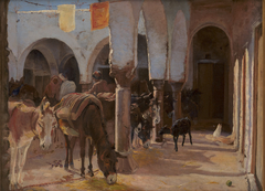 A Donkey House in Tunis by Theodor Philipsen