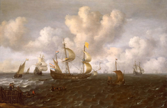 A Dutch Ship Before the Wind by Joachim de Vries