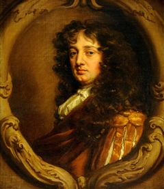 A Gentleman Dressed 'alla Romana'  wearing a Golden-coloured Cloak by Peter Lely