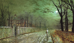 A Moonlit Evening by John Atkinson Grimshaw