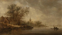 A River Scene by Jan van Goyen