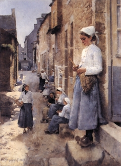 A Street in Brittany by Stanhope Forbes