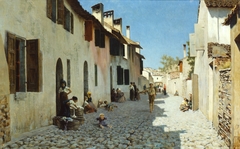 A street of Ravenna by Telemaco Signorini