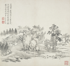 album after old masters and poems by Wang Hui