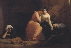 Amoret, Aemylia and Prince Arthur, in the Cottage of Sclaunder by Frederick Richard Pickersgill