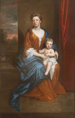 An Unknown Lady with her Son by Godfrey Kneller