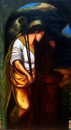 Angel mourning Christ by Tasso Pappas