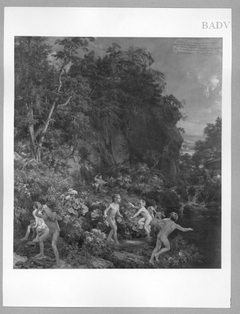 Bathing boys in a valley by Christian Friedrich Gille