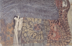 Beethoven Frieze (plate 6, center wall): The Hostile Powers by Gustav Klimt