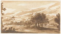 Bergachtig landschap in Italië by Jan de Bisschop