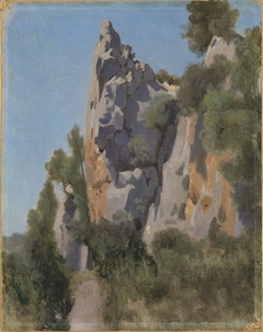 Bewaldete Felsspitze by Jean-Baptiste-Camille Corot