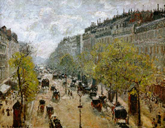 Boulevard Montmarte, in Spring - Boulevard Montmartre, au Printemps by Camille Pissarro