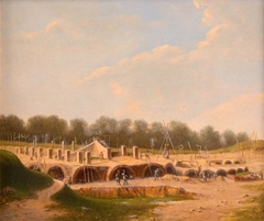 Bouw van het fort 'Kijk in de Pot' by Rudolphus Lauwerier