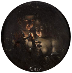 Boy and girl, lighting a candle by Dirck de Quade van Ravesteyn