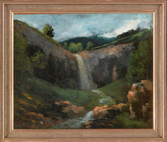 Cascade et ruisseau by Gustave Courbet