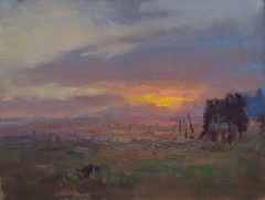 Cat. No. 1129 Sunset Over Zhaosu Grass Plains by Barry John Raybould