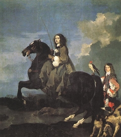 Christine of Sweden on Horseback by Sébastien Bourdon