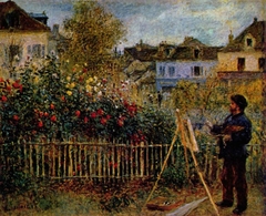 Claude Monet Painting in His Garden at Argenteuil by Auguste Renoir