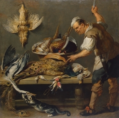 Cook at a Kitchen Table with Dead Game on it by Frans Snyders