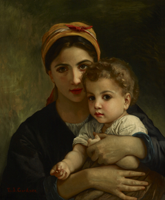 Copy of "Young Girl and Child" by William Bouguereau by Elizabeth Jane Gardner