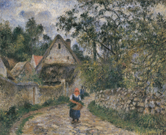 Cottages at Le Valhermeil, Auvers-sur-Oise by Camille Pissarro