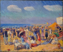 Crowd at the Seashore by William James Glackens